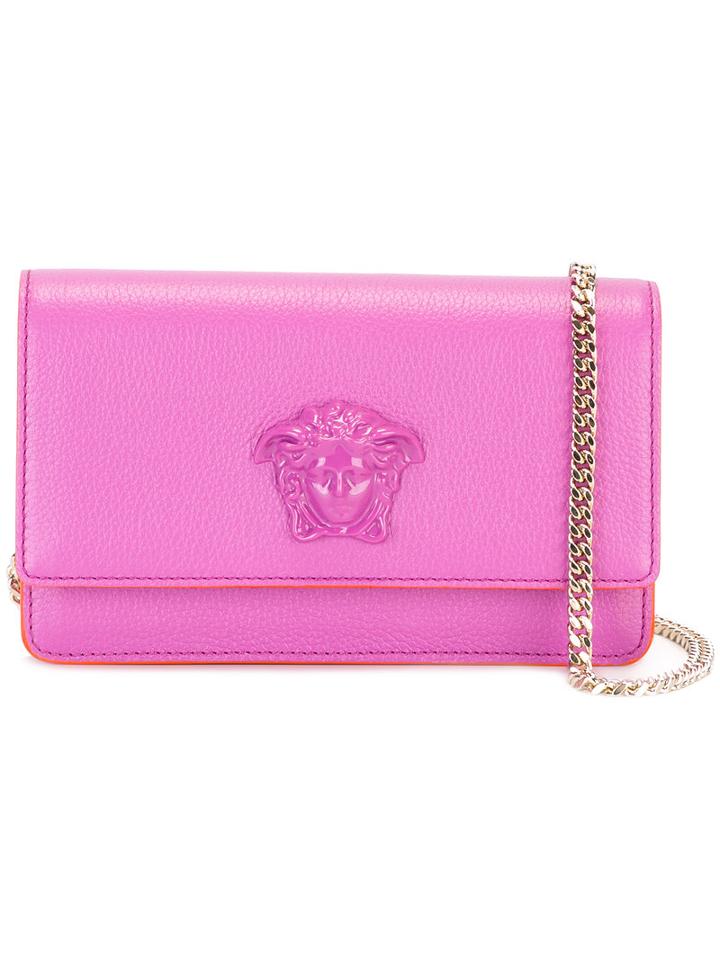 Versace Medusa Chain Strap Bag, Women's, Pink/purple, Calf Leather