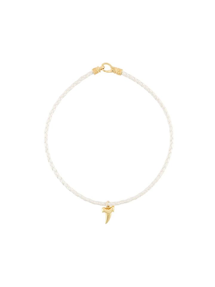 Nialaya Jewelry Shark Tooth Charm Choker Necklace - White