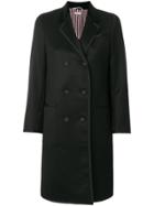 Thom Browne Double-breasted Midi Coat - Black