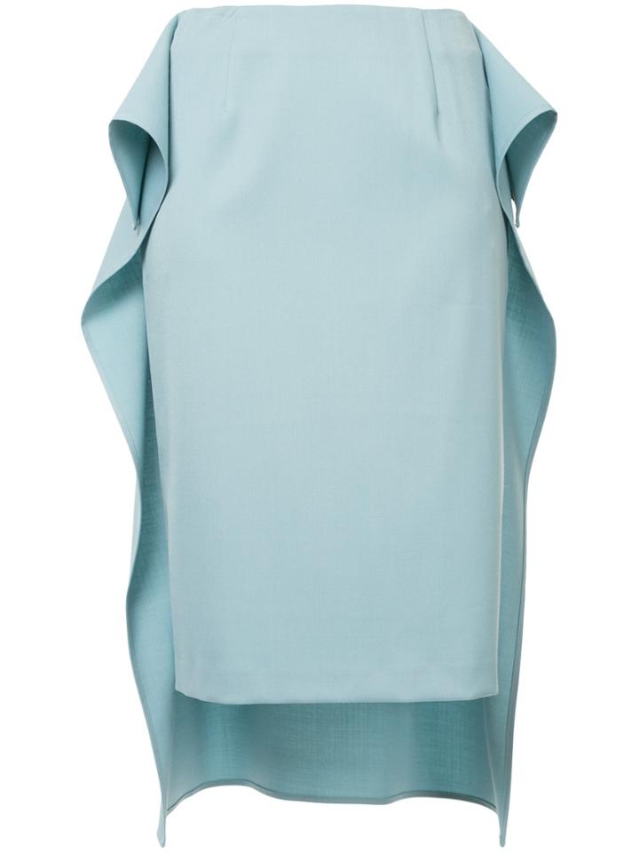 Mm6 Maison Margiela Asymmetric Length Skirt - Blue