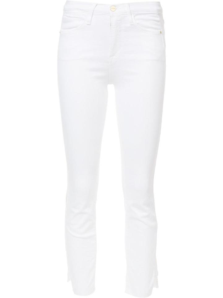 Frame Denim High-rise Cropped Jeans - White