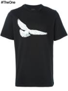 Oamc Eagle Print T-shirt, Men's, Size: Small, Black, Cotton/polyamide/spandex/elastane