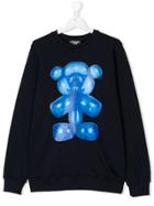 Neil Barrett Kids Teen Teddy Bear Print Sweatshirt - Blue