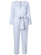 Apiece Apart Tailored Jumpsuit With Knot Detail - Blue