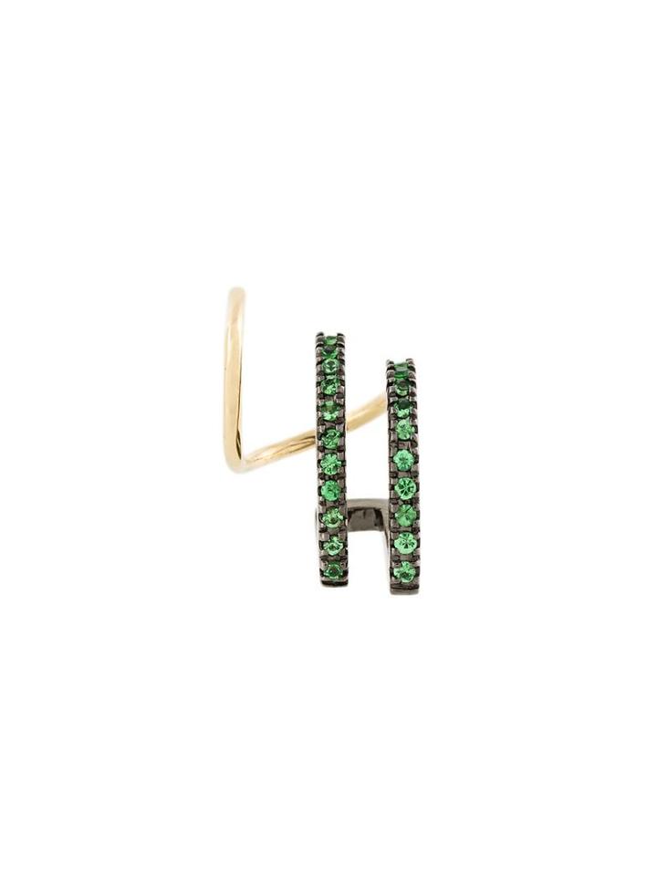 Maria Black 'bess Vert' Twirl Tsavorite Earring, Women's, Metallic
