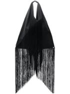 Mm6 Maison Margiela Fringe Shopping Tote - Black