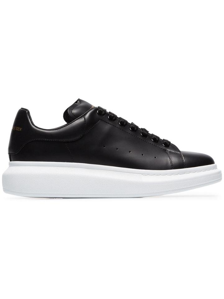 Alexander Mcqueen Black Chunky Rubber Sole Sneakers