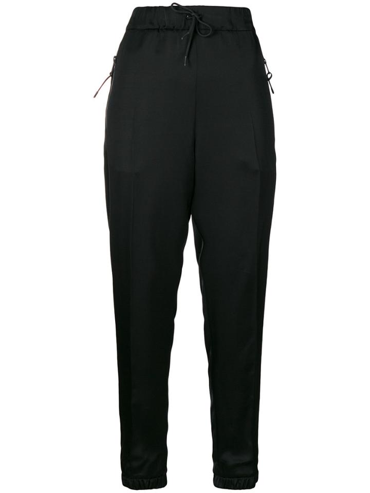 Prada Drawstring Slim-fit Trousers - Black