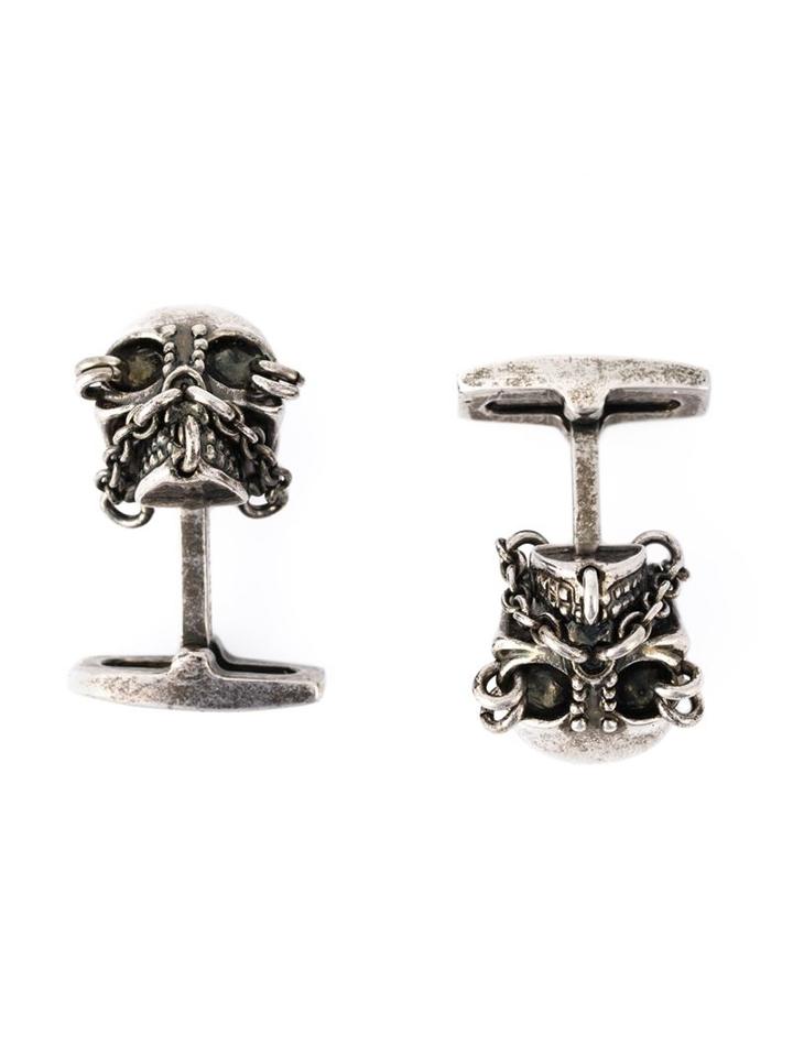 Alexander Mcqueen Chain Skull Cufflinks