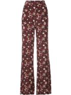Veronica Beard Floral Print Trousers - Red