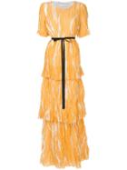 Christopher Esber Ruched Long Dress - Yellow & Orange