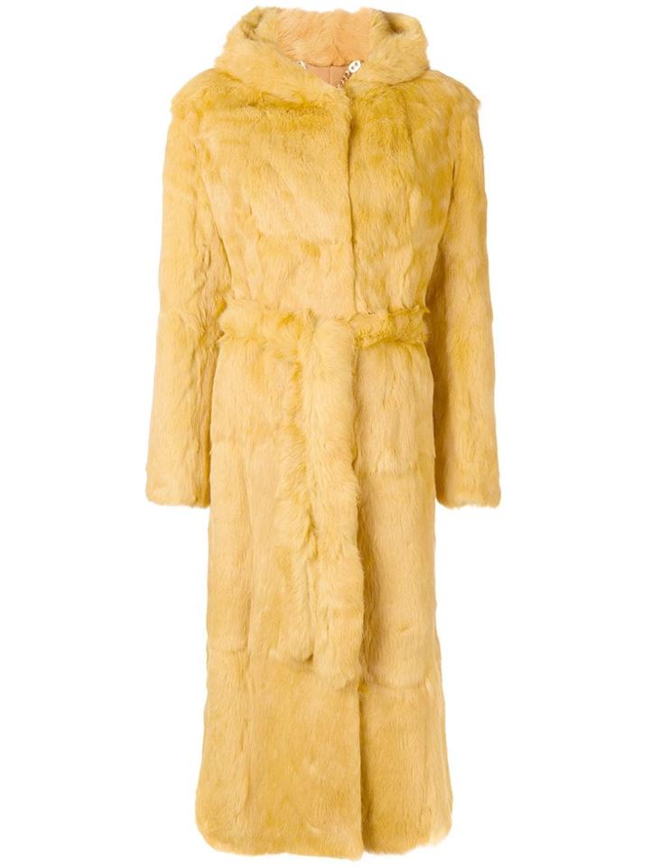 Leqarant Lapin Long Coat - Yellow & Orange