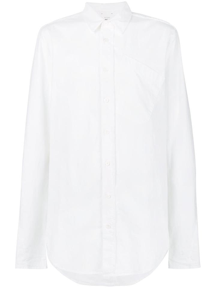 Lost & Found Rooms Diagonal Pocket Shirt - White
