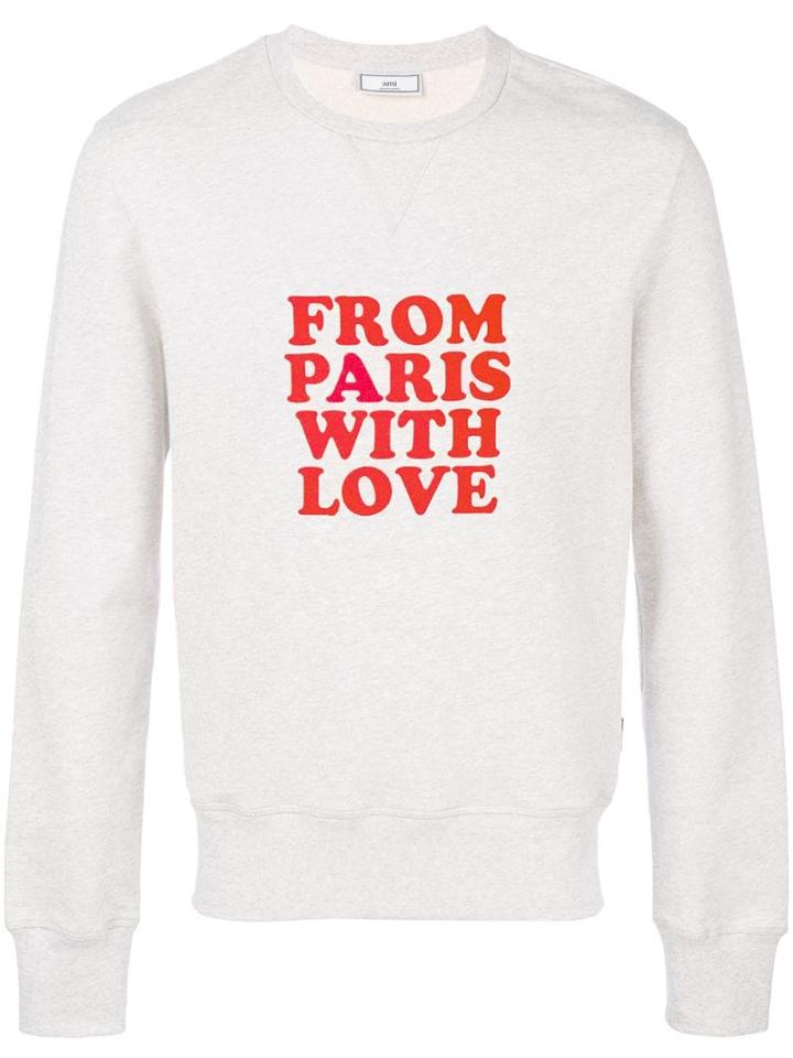Ami Alexandre Mattiussi From Paris With Love Sweatshirt - Grey