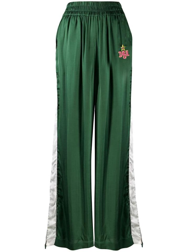 Diesel Flared High-waisted Trousers - Green