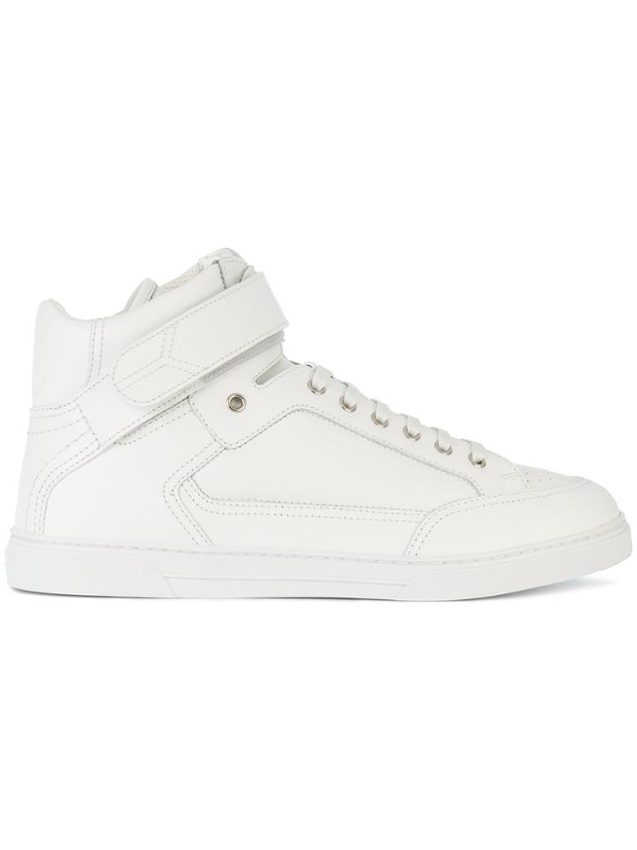 Saint Laurent Max Scratch Mid-top Sneakers - White
