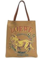 Loewe Lion Vertical Tote Bag - Neutrals