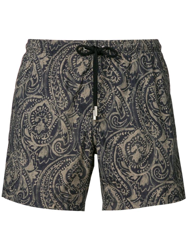 Paolo Pecora Ethnic Print Swim Shorts - Green
