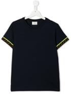Fendi Kids Logo Sleeve T-shirt - Blue