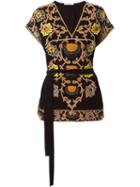 Etro Embroidered Tie Blouse