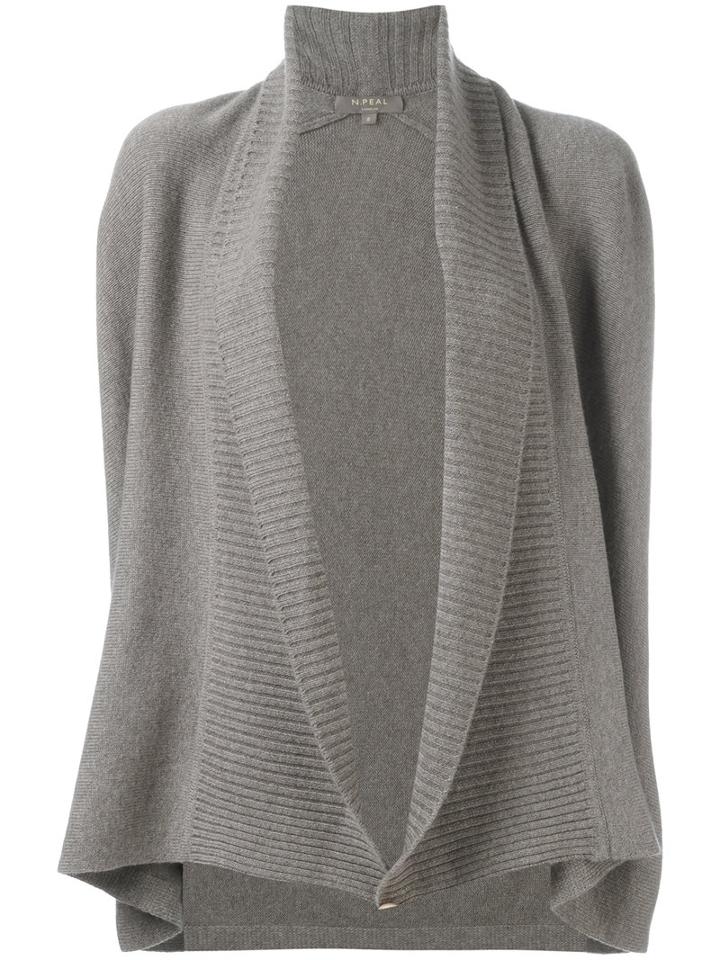 N.peal Shawl Collar Cardigan, Women's, Size: Medium, Grey, Cashmere