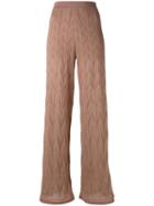 M Missoni Knitted Trousers, Women's, Size: 40, Nude/neutrals, Cotton/polyester/viscose