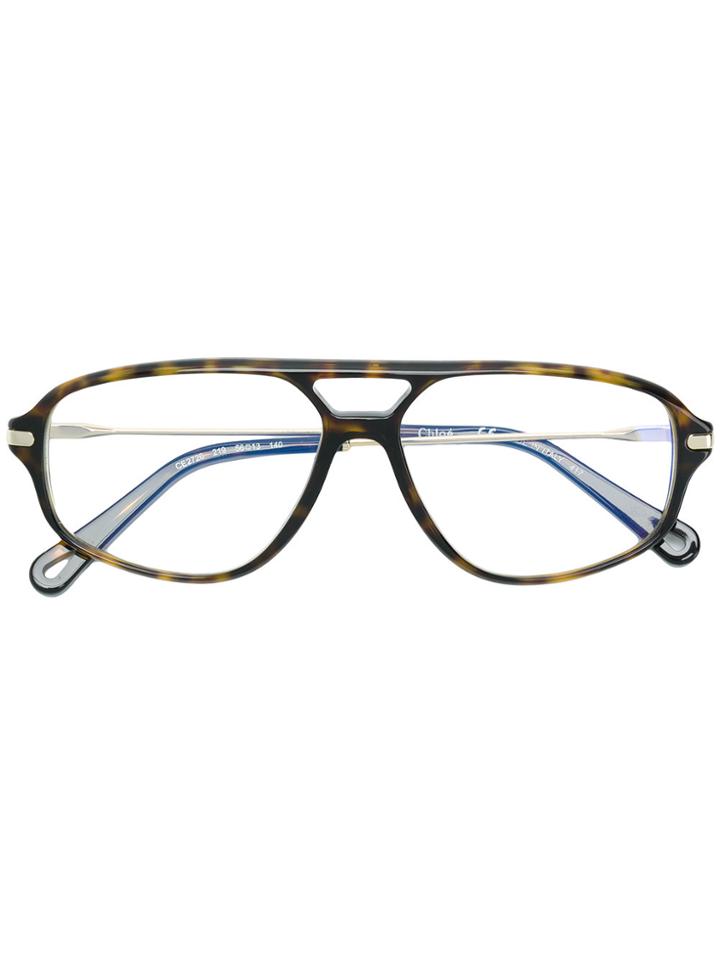 Chloé Eyewear Rectangular Frames - Brown