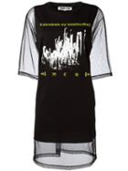 Mcq Alexander Mcqueen Mesh T-shirt Dress, Women's, Size: Small, Black, Cotton/polyester