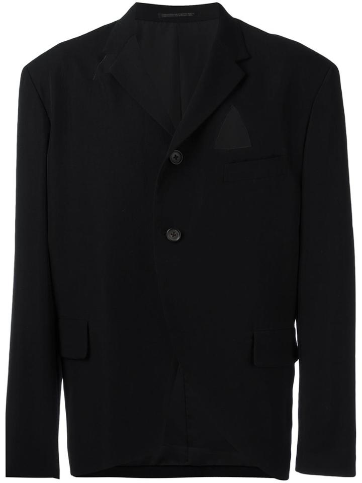 Yohji Yamamoto Vintage Triangle Cut-oiut Blazer - Black