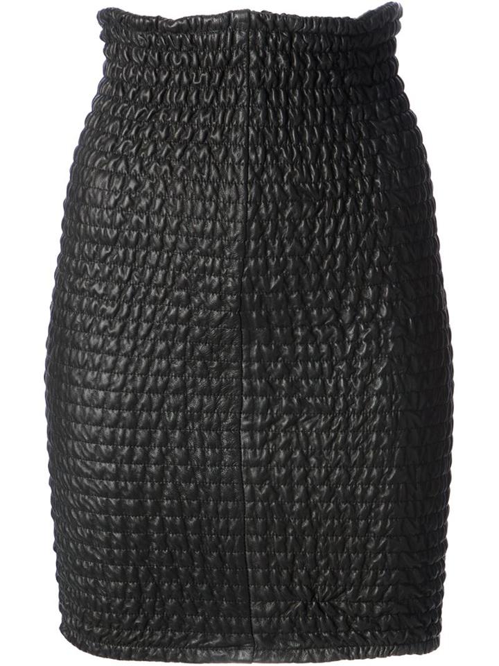 Damir Doma 'rafi' Skirt, Women's, Size: 38, Black, Leather/silk