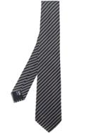Giorgio Armani Woven Stripe Tie - Black