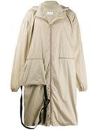 Maison Margiela Maxi Raincoat With Fanny Pack - Neutrals