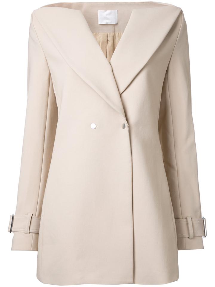 Dion Lee - Horizontal Trench Dress - Women - Viscose - 6, Nude/neutrals, Viscose