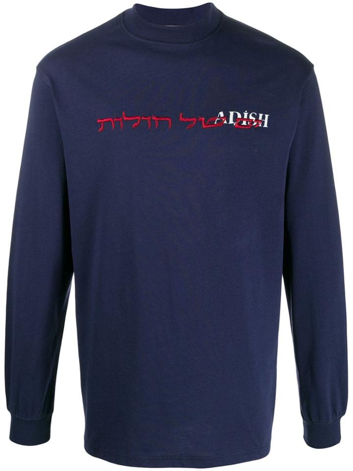 Adish Crew-neck Logo Sweatshirt - Blue
