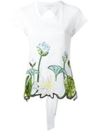 Ssheena Floral Embroidered T-shirt - White