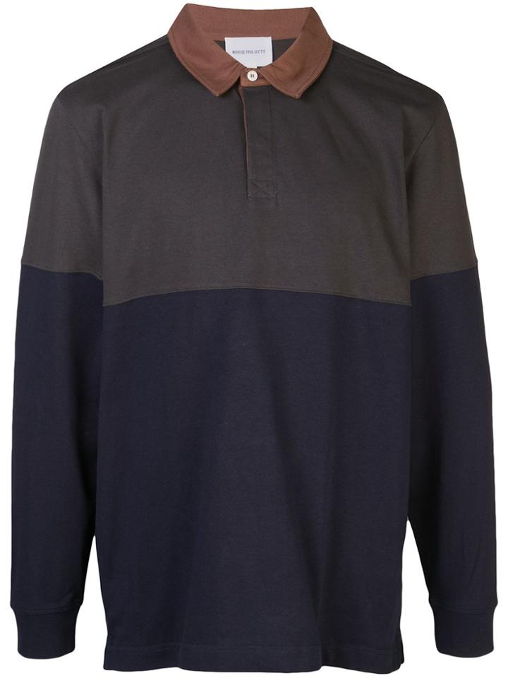 Norse Projects Colour Block Polo Shirt - Green