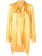 Oscar De La Renta Cowl Neck Blouse - Yellow