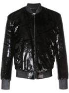 Saint Laurent - Shiny Bomber Jacket - Men - Silk/polyamide - 54, Black, Silk/polyamide