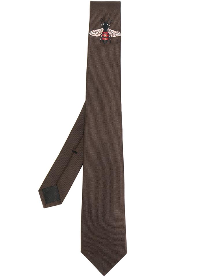 Gucci Bee Tie - Brown