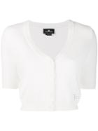 Elisabetta Franchi Short-sleeve Knitted Cardigan - White