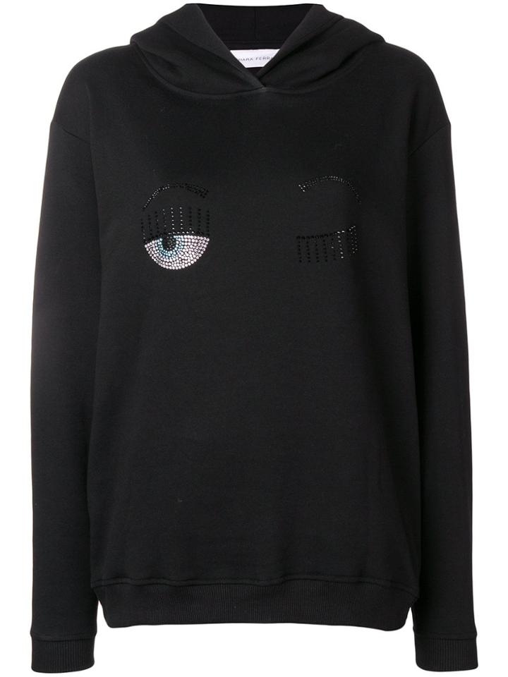 Chiara Ferragni Blinking Eyes Hoodie - Black