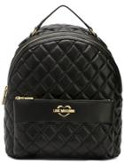 Love Moschino Diamond Quilted Backpack - Black