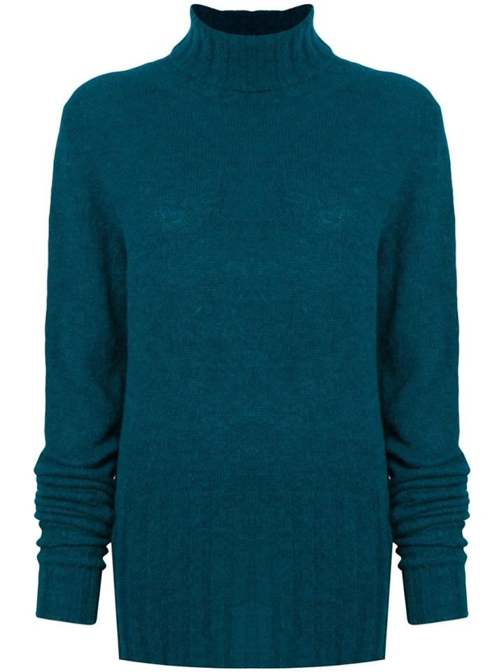 Ann Demeulemeester Roll Neck Sweater - Blue