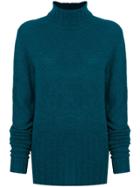 Ann Demeulemeester Roll Neck Sweater - Blue