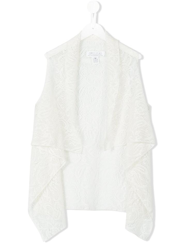 Opililai - Waterfall Gilet - Kids - Polyester - 6 Yrs, Girl's, White