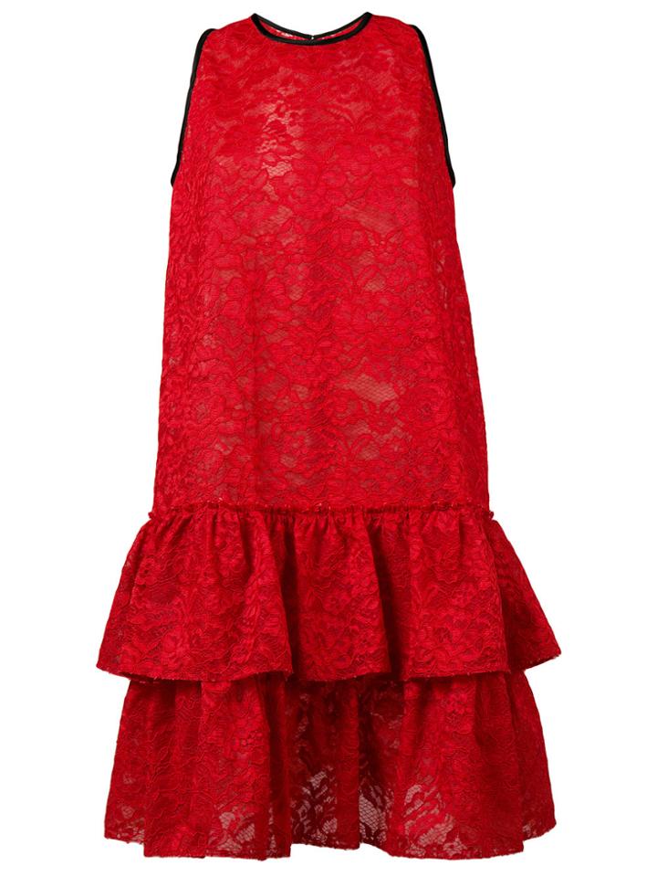 Msgm Flared Lace Dress