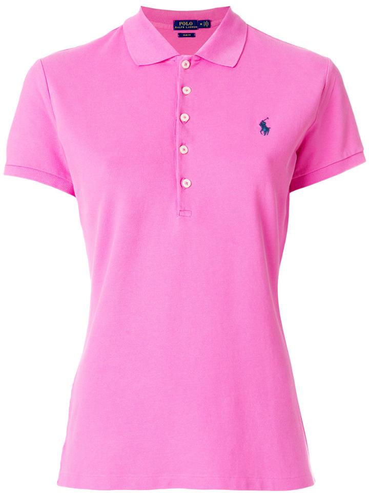 Polo Ralph Lauren Slim-fit Polo Shirt - Pink & Purple