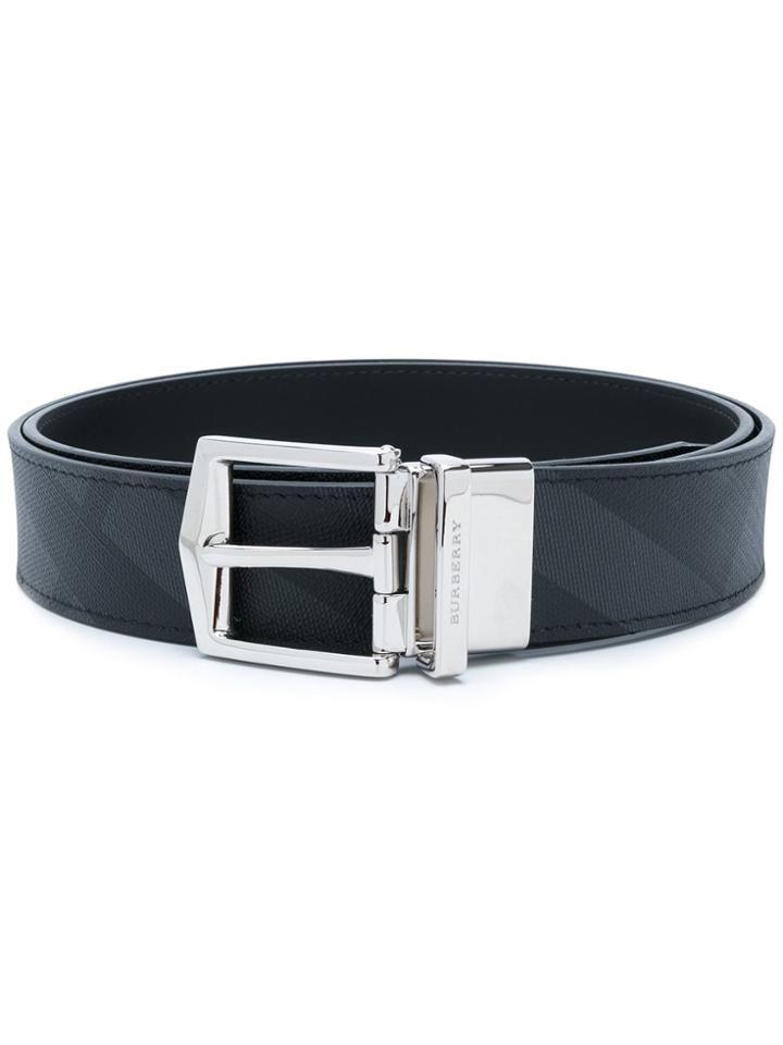 Burberry Tonal Check Belt - Black