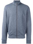 Sunspel Zipped Sweatshirt, Men's, Size: Large, Blue, Cotton