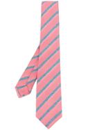 Kiton Classic Striped Tie - Pink & Purple